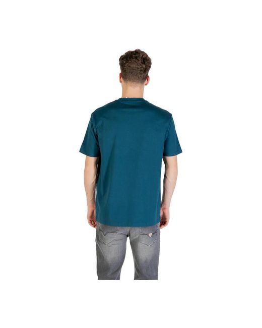 ARMANI EXCHANGE Kurzärmeliges Baumwoll-T-Shirt Mit Rundhalsausschnitt in Blue für Herren