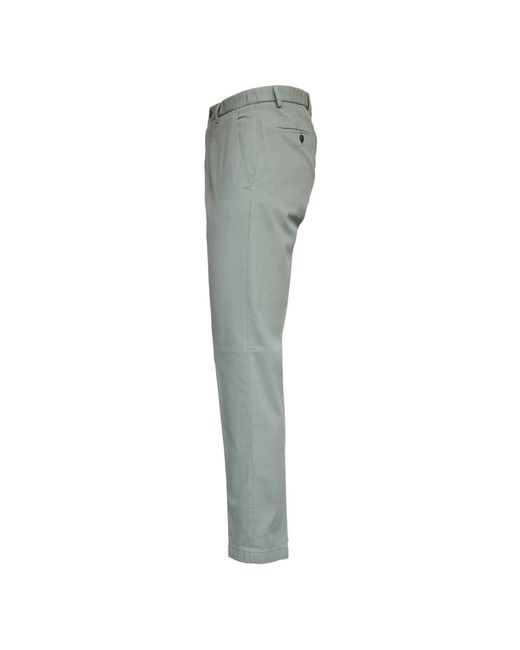 BRIGLIA Gray Slim-Fit Trousers for men
