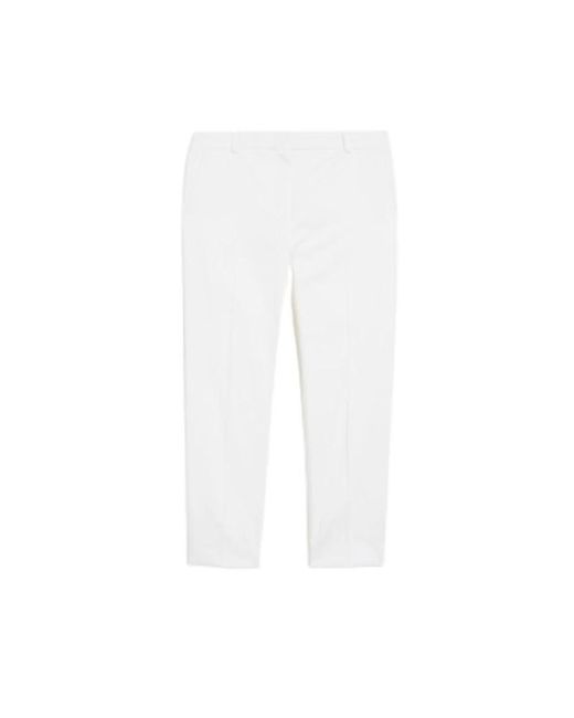 Pantalón slim fit de algodón elástico Max Mara de color White