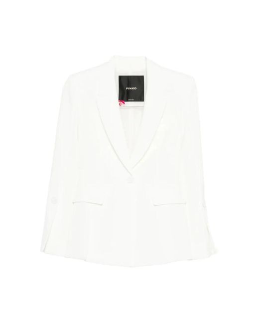Pinko Jassen ,Wit ,Leer Carciofo Blazer in het White
