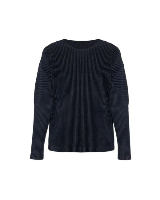 Issey Miyake Blue Long Sleeve T-Shirts for men