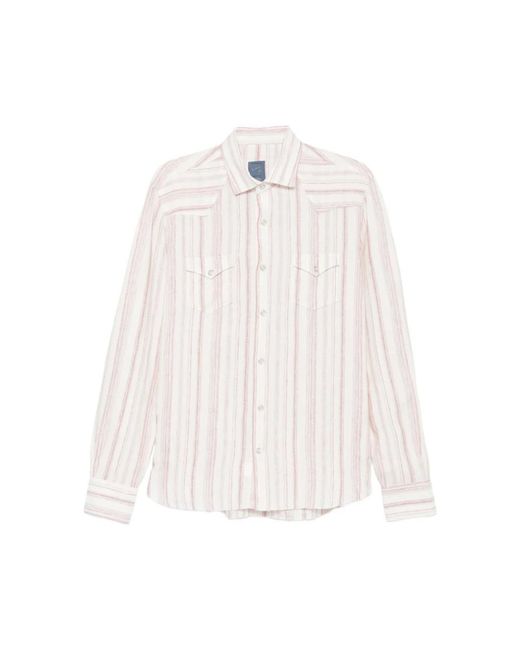 Barba Napoli White Casual Shirts for men