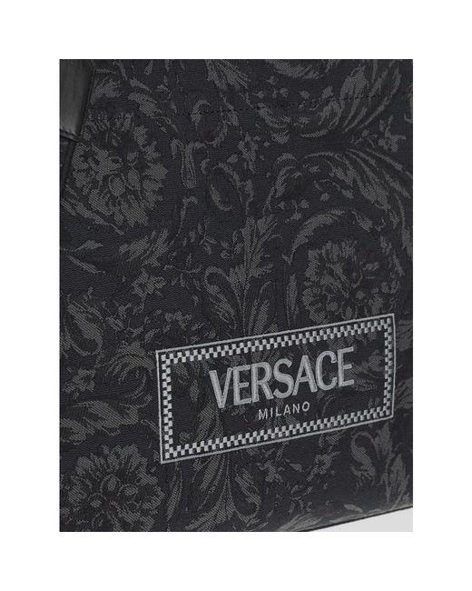 Versace Black Athena barocco canvas shopper tasche