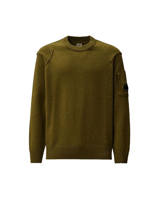 C P Company Green Round-Neck Knitwear for men