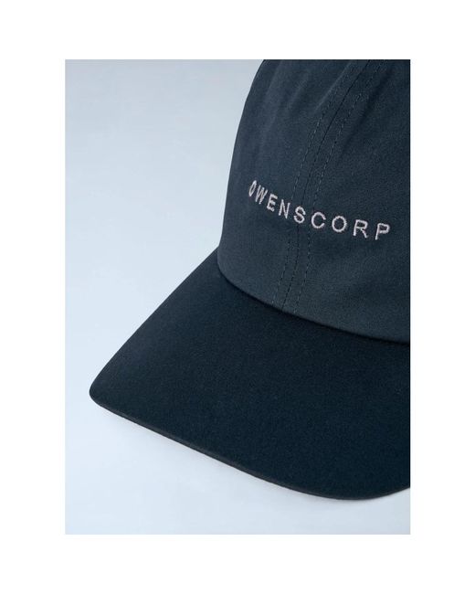 Rick Owens Blue Bestickte Baseballkappe