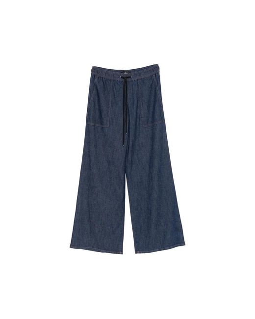 7 For All Mankind Blue Wide Jeans