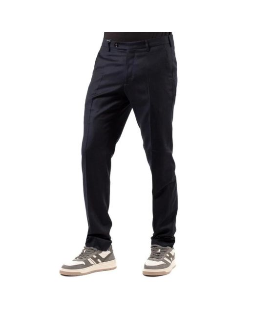 BERWICK 1707 Blue Suit Trousers for men