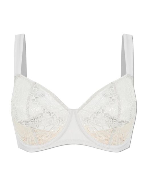 Hanro Ondergoed ,Grijs ,Polyester Holly U/Wire Bh in het Natural
