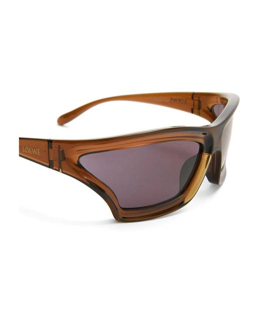Loewe Extravagante maskenstil sonnenbrille in Brown für Herren