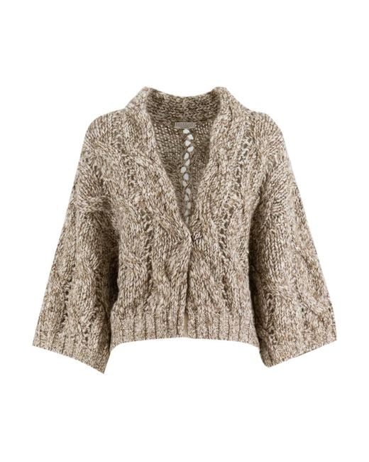 Cardigans Brunello Cucinelli de color Brown