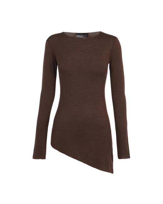 Cortana Brown Long Sleeve Tops