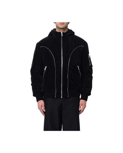 Versace Velvet Bomber Jacket in het Black voor heren