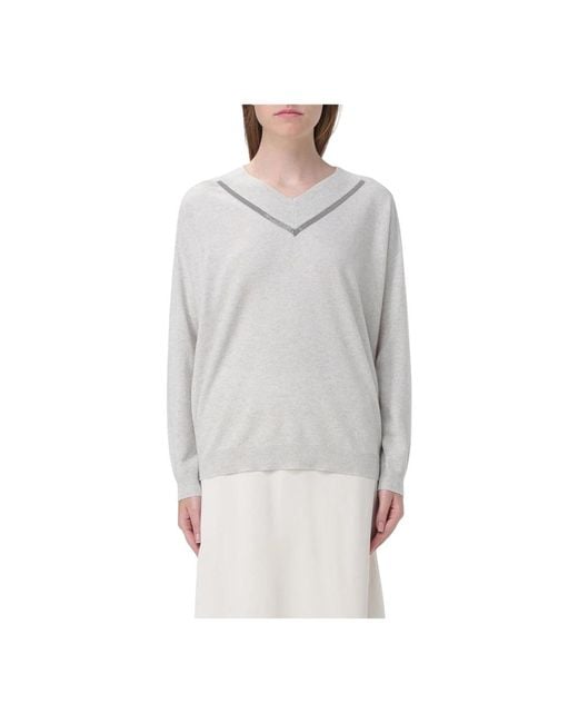 Brunello Cucinelli Cashmere Knitwear in het Gray