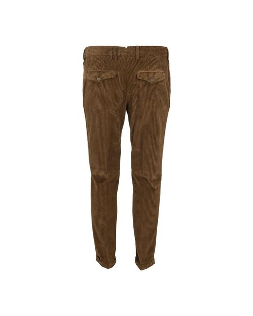 Myths Brown Slim-Fit Trousers for men