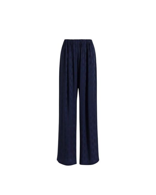 Alberta Ferretti Blue Wide Trousers