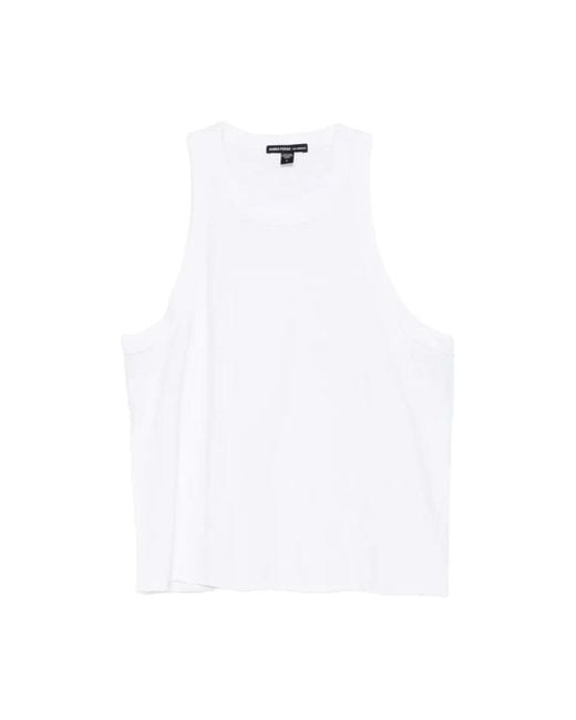 James Perse White Sleeveless Tops