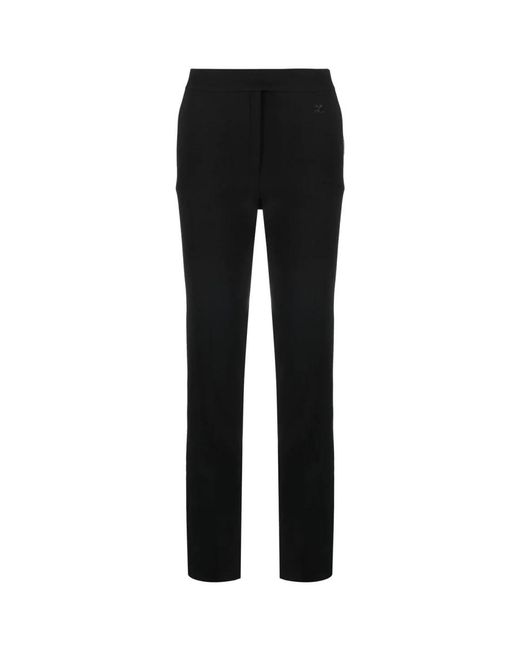 Slim-Fit Trousers Courreges en coloris Black