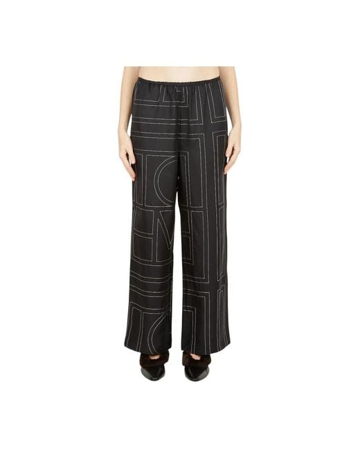 Totême Black Wide Trousers