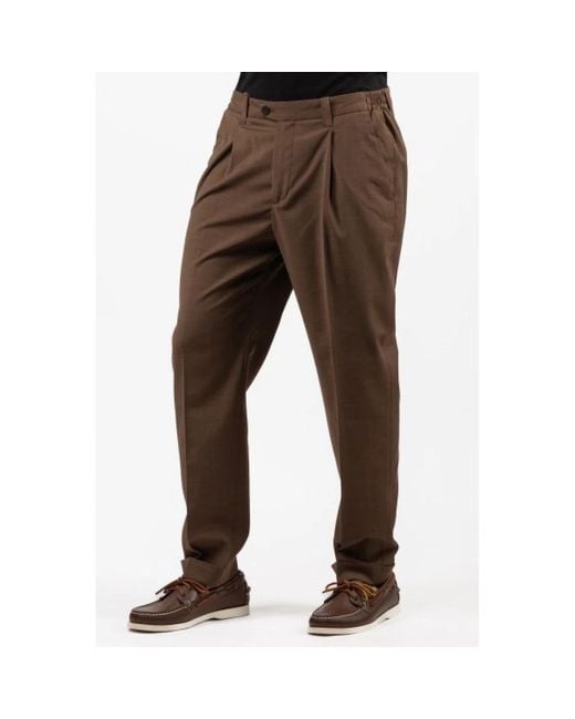 hindustrie Brown Suit Trousers for men