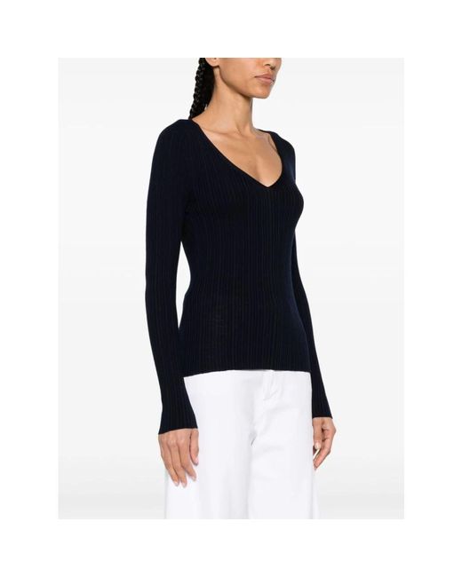 Theory V-Neck Knitwear in het Blue