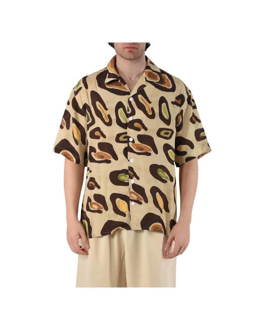 Bonsai Brown Short Sleeve Shirts for men
