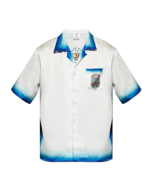 Short Sleeve Shirts di Casablanca in Blue da Uomo