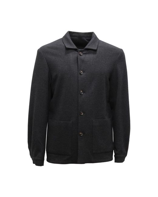 Mazzarelli Black Casual Shirts for men