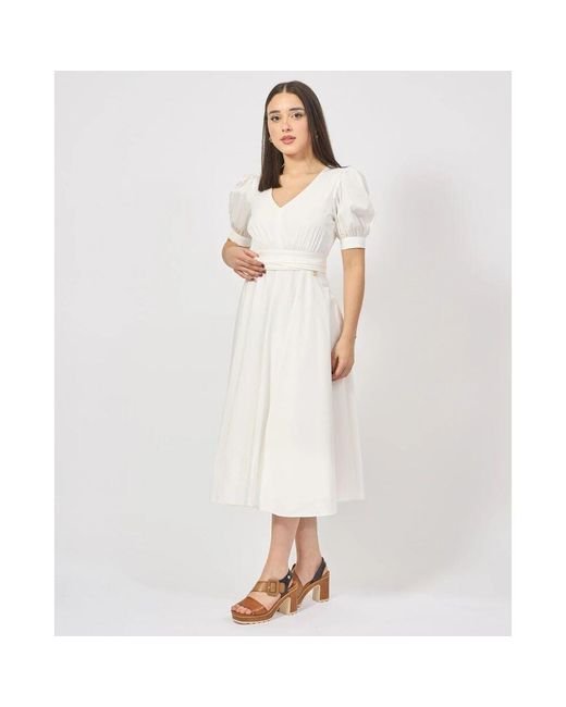 Midi Dresses Fracomina de color White