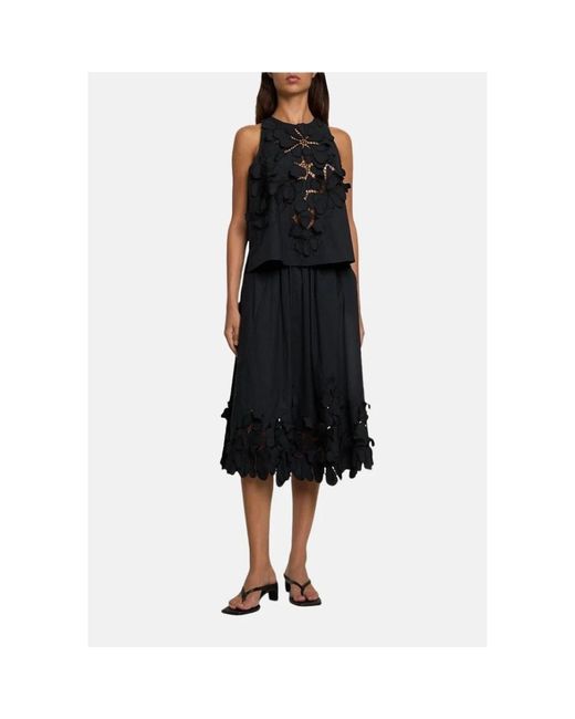 Forte_forte Black Midi Skirts
