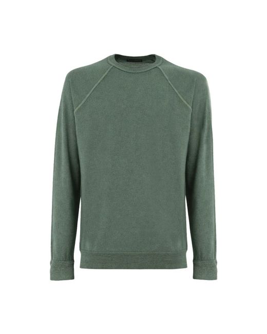 Drumohr Truien & Vesten ,Groen ,Wol Wollen Trui Met Ronde Hals in het Green voor heren