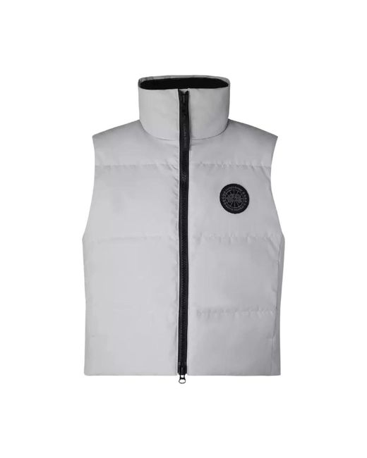 Canada Goose Jassen ,Grijs ,Polyester Zilveren Puffer Vest Grandview in het Gray