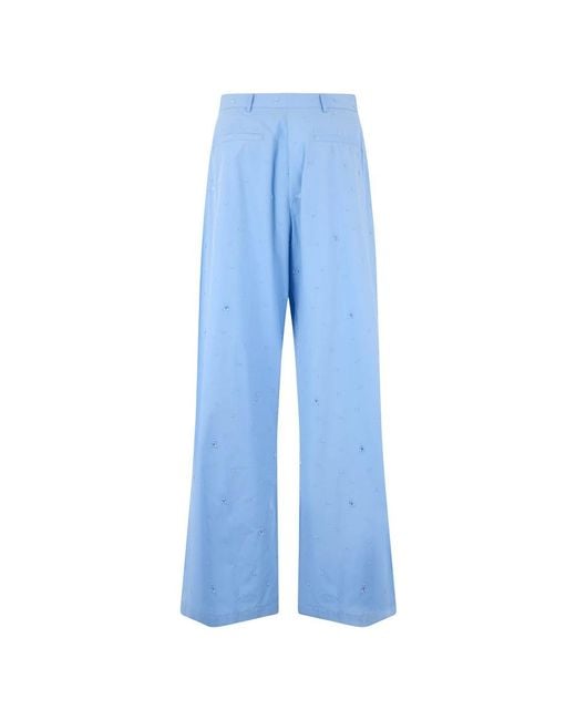 GIUSEPPE DI MORABITO Blue Wide Trousers
