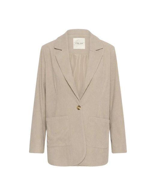 Cream Natural Blazers