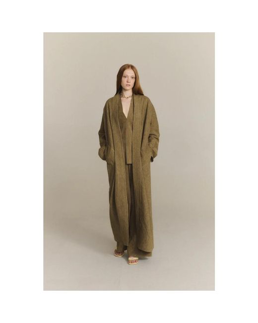Cortana Green Single-Breasted Coats