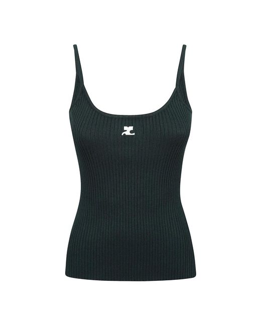 Courreges Green Sleeveless Tops