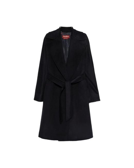 Max Mara Black Belted Coats