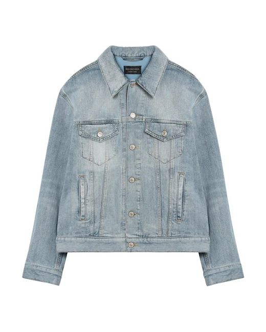 Balenciaga Denim Jackets in het Blue
