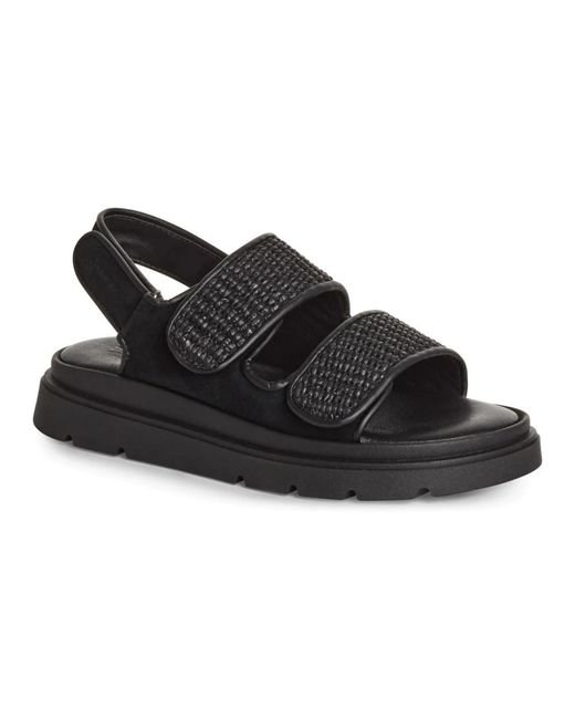 Tamaris Black Flat Sandals