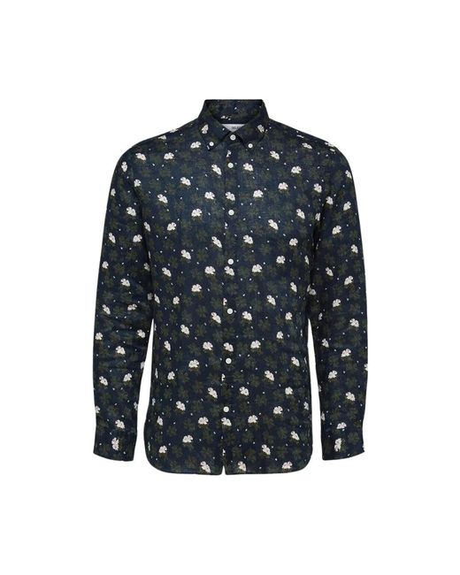 SELECTED Casual Hemden in het Blue voor heren