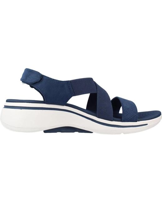Skechers Blue Stilvolle flache sandalen für frauen,bequeme flache sandalen für frauen