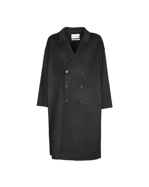 Amaranto Black Double-Breasted Coats for men