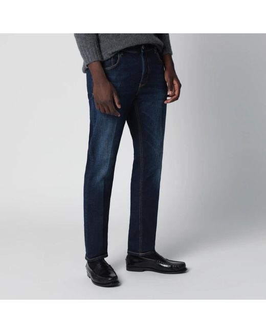 PT Torino Blue Straight Fit Jeans for men
