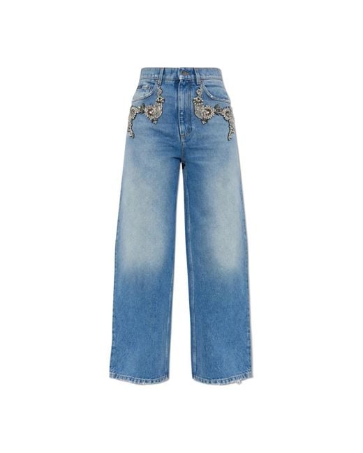 Wide Jeans Dolce & Gabbana de color Blue