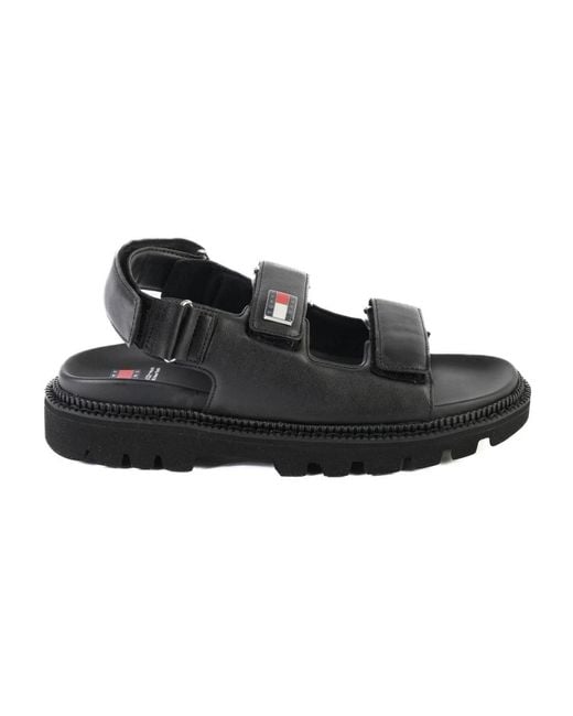 Flat Sandals di Tommy Hilfiger in Black