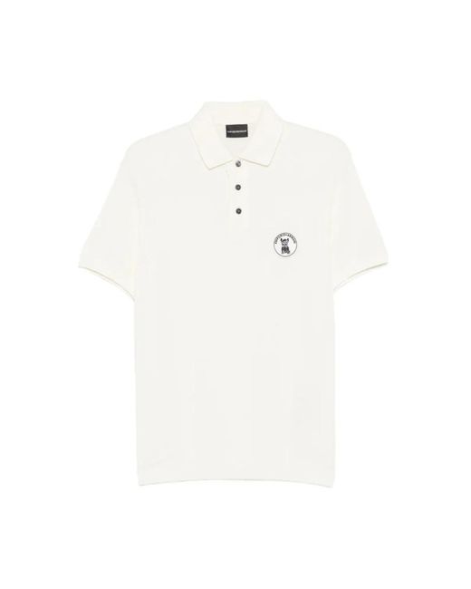 Emporio Armani White Polo Shirts for men