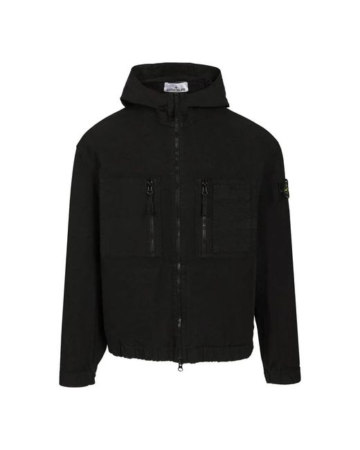 Light Jackets Stone Island de hombre de color Black