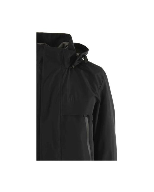 HUGO Black Rain Jackets for men