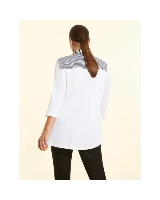 Marina Rinaldi Overhemden ,Wit ,Stijlvolle Blouse Voor Vrouwen in het Gray