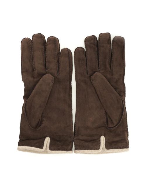 Fedeli Suede Gloves in Brown für Herren
