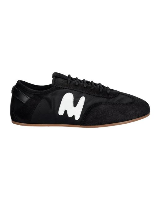 MSGM Black Super Flat Suede Sneakers